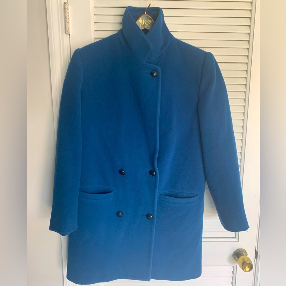 Forrani women’s blue wool pea coat size 8